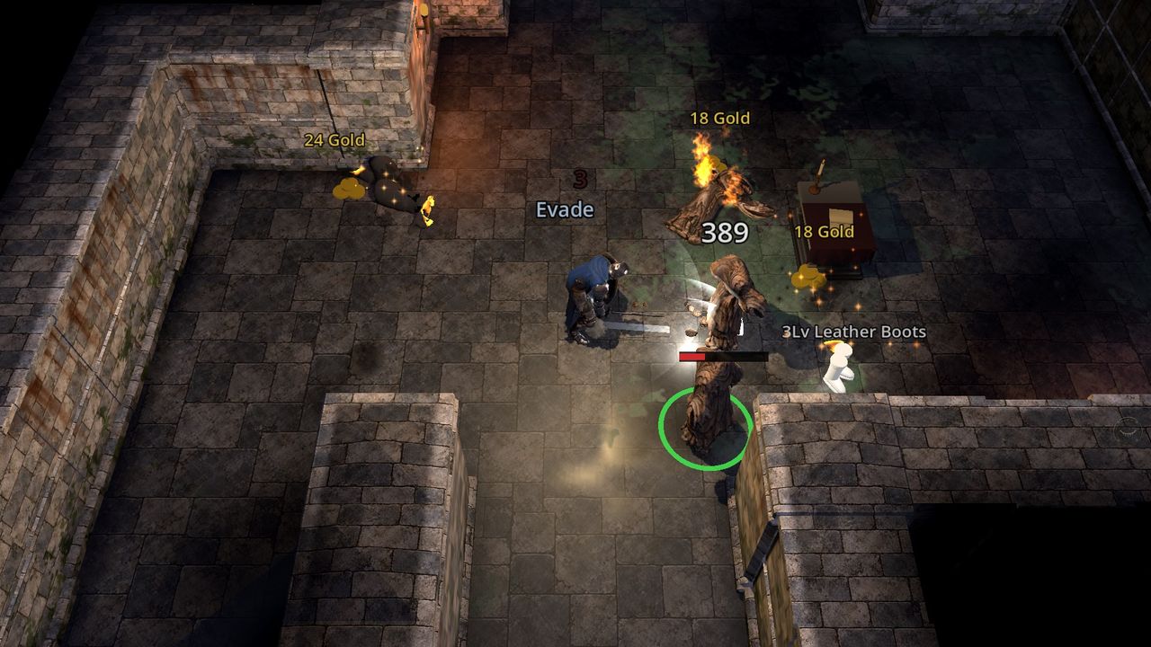 내려가는 기사(Knight Descending) 게임 화면